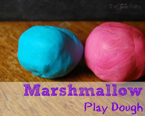 Marshmallow Play Dough Fairy Dough, Printed Marshmallows, Dough Slime, Marshmallow Peeps, Craft Recipes, Sensory Ideas, Fun With Kids, Craft Projects For Kids, Play Dough