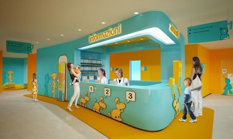 PEDIATRIC HOSPITAL - designlibero Modern Daycare, Pediatric Office Decor, Pediatrics Office, Children Hospital Design, Pediatric Hospital, Hospital Reception, Pediatric Office, Children's Clinic, Healthcare Interior Design