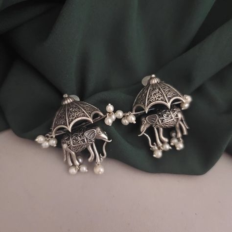 Discover Glamaya's Trendy & Stylish Unique Silver Elephant Stud Earring for Women at just ₹449.00! 🛍️ We have amazing offers going on 1. Buy any 2 products below ₹1000 and get 1 absolutely FREE 🤩 2. Buy 3 items in ₹999 3. Up to 85% + Extra 15% Off Storewide by using code "SUMMERSALE15" 🎉 ✅Latest & Trending Designs ✅100k+ Happy Customers ✅ Free shipping across India. ✅ COD Available | Easy Returns Limited Stock Available! Shop Now on glamaya.com ⏰ #glamaya #freeshipping #necklaces #jewelr... Silver Jhumka Earrings, Trendy Silver Jewelry, Elephant Earrings Studs, Trendy Stud Earrings, Pretty Jewelry Necklaces, Antique Jewellery Designs, Silver Elephant, Fancy Jewellery Designs, Indian Jewellery Design Earrings