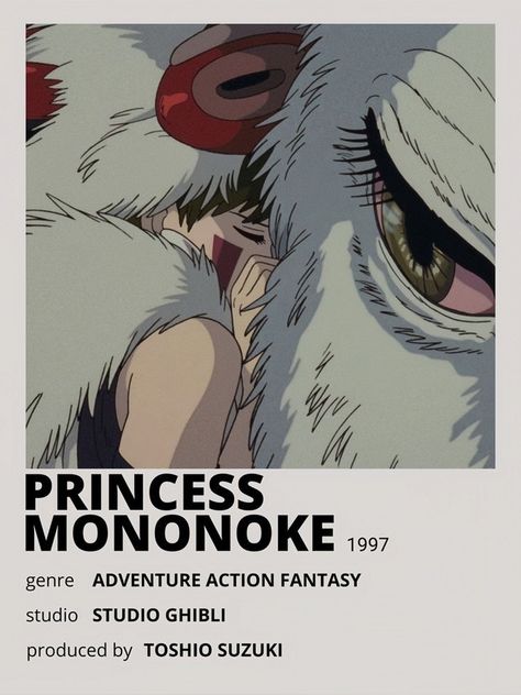 ✪ minimal poster Ghibli Polaroid, Movie Night Movies, Hayao Miyazaki Movies, Studio Ghibli Poster, Mononoke Hime, Animated Movie Posters, Minimal Posters, Dorm Room Wall Art, Anime Minimalist Poster