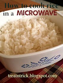 Microwave Rice Recipes, Cook Rice In Microwave, Rice In Microwave, Microwave Recipes Dinner, Microwave Cooking Recipes, Microwave Mug Recipes, Rice In The Microwave, Microwave Recipe, Microwave Rice