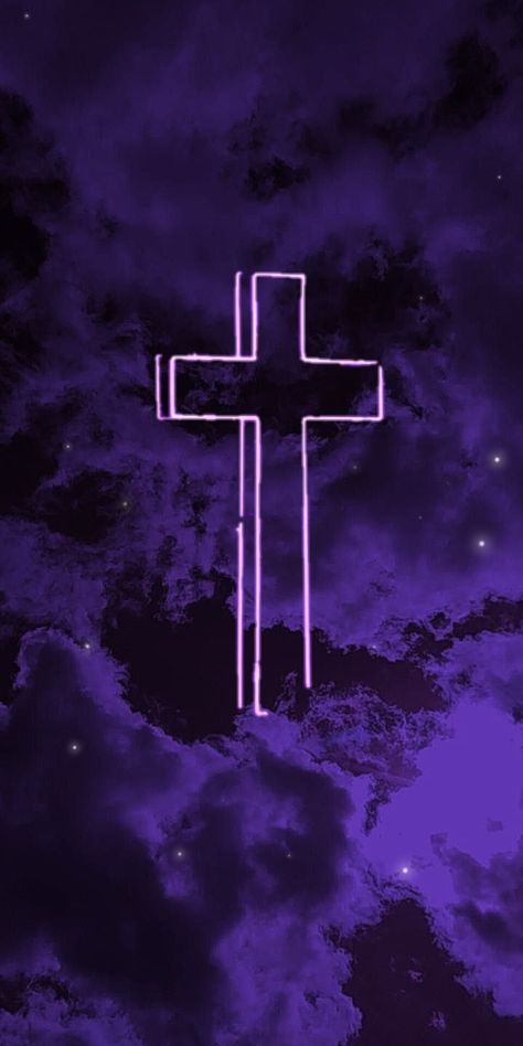 Christian Neon Wallpaper, Purple Cross Wallpaper, Purple Jesus, Angels Bible, Vision 2025, Purple Cross, Cross Wallpaper, Jesus Wallpaper, Christian Pictures