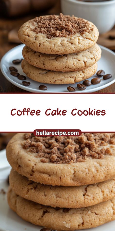 Coffee+Cake+Cookies+via+@https://www.pinterest.fr/YummlyEasy/ Cookies With Cake Flour, Coffee Cake Cookies, Classic Coffee Cake, Coffee Icing, Cozy Afternoon, Brunch Spread, Cinnamon Cookies, Coffee Cookies, Chocolate Marshmallows