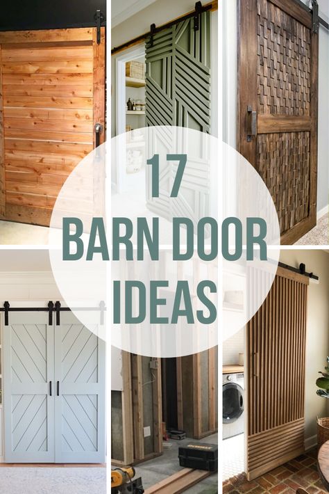 Cool Barn Doors, Barn Doors In Basement, Sliding Barn Doors In The House Bathroom, Diy Barndoors For Closet, Kitchen Barn Door Ideas, Barn Doors For Laundry Room, Barn Doors In The House Closet, Barnyard Doors Interior, Sliding Barn Doors For Closet