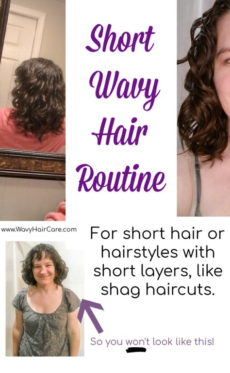 Short Wavy Hair Products, Plopping Short Wavy Hair, How To Style Short Wavy Hair Naturally, Fine Wavy Hair Products, Shorter Wavy Hair, Short Wavy Hair Routine, Wavy Hair Routine, Hair Washing Routine, Medium Length Wavy Hair