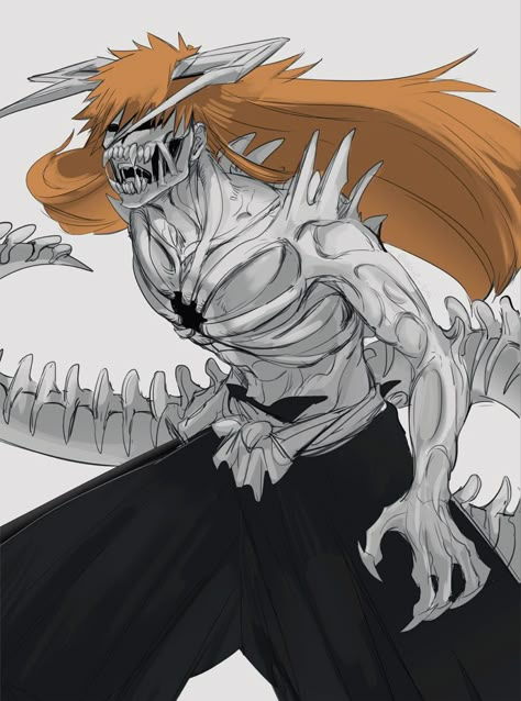 Bleach Ichigo Hollow, White Ichigo, Bleach Oc, Anime Ichigo, Steven Universe Oc, Bleach Ichigo, Bleach Anime Ichigo, Bleach Anime Art, Kurosaki Ichigo