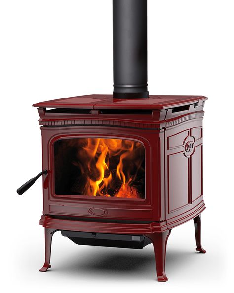 Alderlea T5 Classic LE – Pacific Energy Cord Wood, Life Cast, A Cabin In The Woods, Sunset Red, Gas Heating, Wood Pedestal, Red Wood, A Cabin, Classic Series