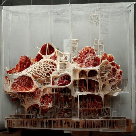 AI generated 'archi-creatures' breathe life into static architecture Organic Structure, Drawing Sheet, Organic Architecture, Futuristic Architecture, Concept Architecture, Objects Design, Architecture Model, Installation Art, E Design