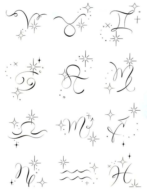 Minimalist Zodiac Tattoo, Tattoo Guide, Gemini Tattoo Designs, Sagittarius Tattoo, Astrology Tattoo, Horoscope Tattoos, Petit Tattoo, Aquarius Tattoo, Remembrance Tattoos