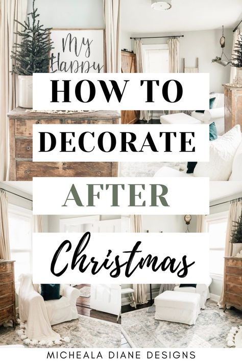 Simple winter living room. Tips on how to transition from Christmas to winter decor. #homedecor #winterdecor #farmhouse All Year Home Decor, Winter Shelf Decor Living Rooms, How To Decorate My Living Room, Winter Living Room Aesthetic, Everyday Decor Home, Winter Home Decorating, Cozy Winter Living Room Decor, How To Decorate For Winter Not Christmas, Winter Living Room Decor Cozy Comfy