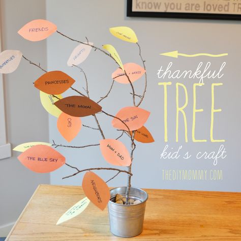 Make a Thankful Tree: A Thankgiving Kid’s Craft – Tip Tuesday – The DIY Mommy Thankful Tree Craft, Thankful Crafts, Diy Thanksgiving Crafts, Gratitude Tree, Thanksgiving Crafts Preschool, Easy Thanksgiving Crafts, Thanksgiving Tree, Thankful Tree, November Calendar