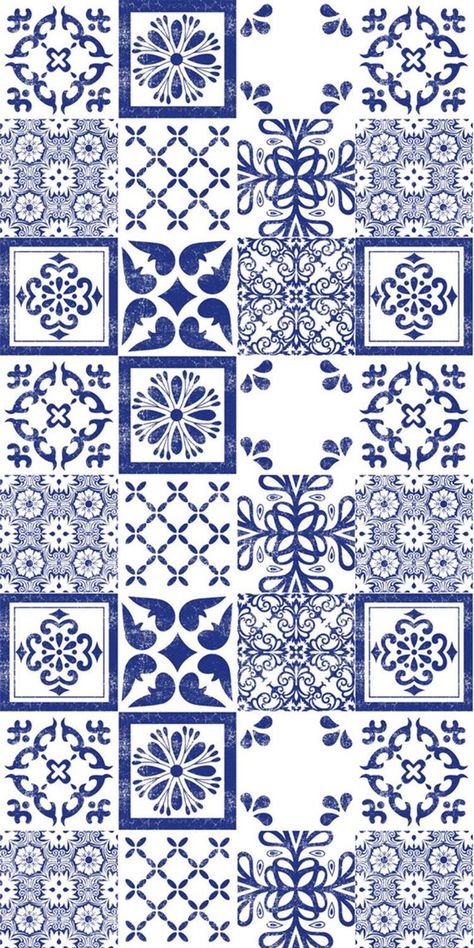 Regular Wallpaper, Doodle Girl, Henna Hand, Glass Tables, Tattoo Mandala, Stair Risers, Blue Pottery, Tile Pattern, Wallpaper Removable