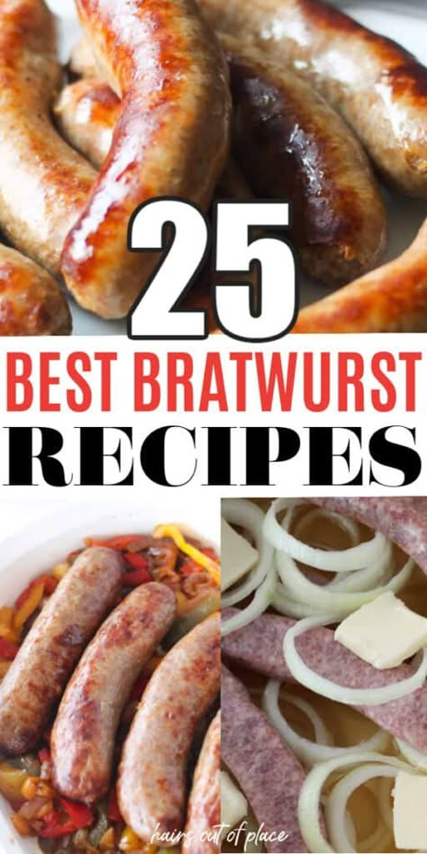 best bratwurst recipes easy and delicious for family and guests Pulled Pork And Rice, Canned Tuna Patties, Homemade Bratwurst Recipes, Baked Bratwurst, Brat Recipes, Bratwurst Dinner, How To Cook Bratwurst, Keto Sausage Recipe, Brat Sausage