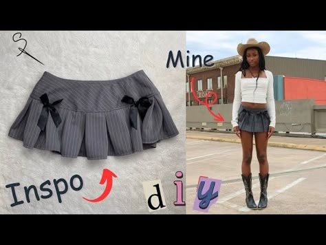 Mini Skirt Template, Sewing A Skirt Free Pattern, Pleated Mini Skirt Pattern Sewing, Making A Pleated Skirt, Diy Mini Skirt No Sew, Miniskirt Pattern Sewing, Mini Skirt Sewing Tutorial, How To Sew A Pleated Skirt, Free Mini Skirt Sewing Pattern