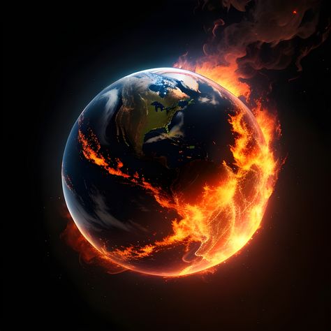 Earth Images Pictures, Burning Earth Drawing, World On Fire Aesthetic, World Burning Aesthetic, World On Fire Drawing, World On Fire Art, Future World Illustration, Pictures Of The Earth, Burning Planet