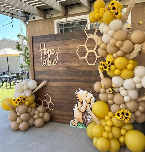 25 Unique and Creative Spring Baby Shower Themes and Ideas – My Motherhood Made Easy Spring Baby Shower Themes, Bee Themed Birthday, Bee Themed Birthday Party, Gender Reveal Baby Shower Themes, Honey Bee Baby Shower, Baby Boy Themes, Baby Shower Theme Decorations, Bee Baby Shower Theme