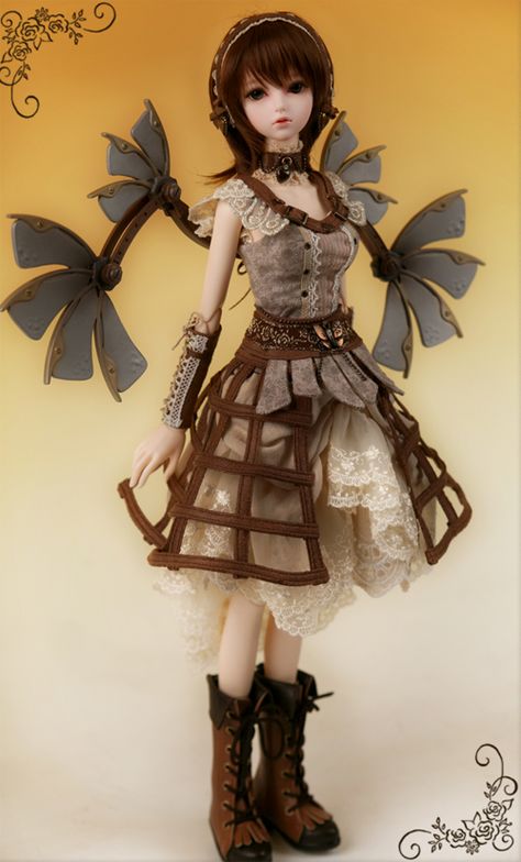 Steampunk Doll Costume, What Is Steampunk, Moda Steampunk, Steampunk Dolls, Steampunk Fairy, Steampunk Ideas, Steampunk Costume, Smart Doll, Doll Repaint