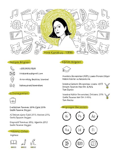 Illustrator Resume Creative Cv, Resume Creative Ideas, Art Resume Design, Graphic Artist Resume, Fun Resume Design, Graphic Design Resumes, Graphic Design Cv Creative, Illustration Cv, Resume Design Creative Graphic Designers