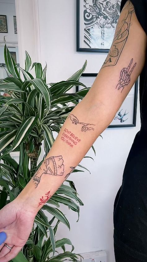 georgeg.tattoo on Instagram: Sticker sleeve today. Appreciate people travelling for there tattoos ❤️ #tattoo #tattooideas #stickersleeve #smalltattoo… Sticker Sleeve Tattoo Ideas, Sticker Sleeve Tattoo, Sticker Sleeve, Patchwork Tattoos, Instagram Sticker, Patchwork Tattoo, Best Tattoos For Women, Sleeve Tattoo Ideas, Red Ink Tattoos