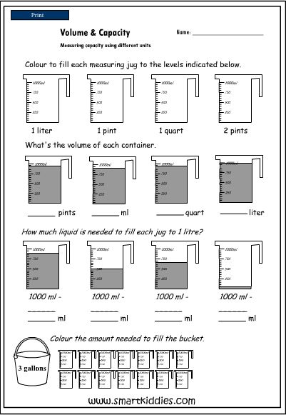 Measuring capacity using different units, Mathematics skills online,  interactive activity lessons Capacity Maths, Capacity Worksheets, Volume Worksheets, Volume Math, Measurement Worksheets, 3rd Grade Math Worksheets, Math Measurement, Volume And Capacity, 2nd Grade Math Worksheets