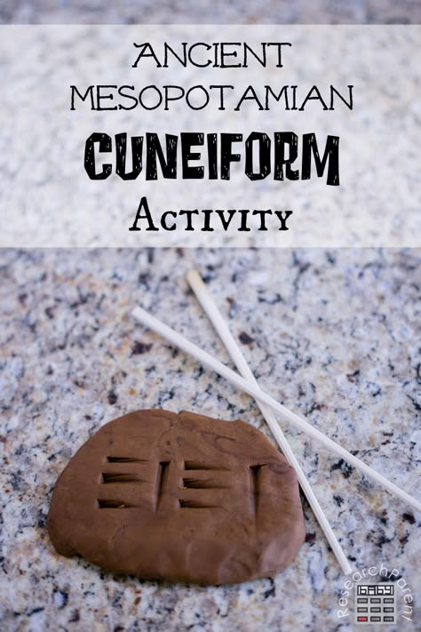 History Class Activities, History Club Activities, Early World Civilizations First Grade, Cuneiform Activity, Ancient Mesopotamia Activities, Mesopotamia Projects, Mesopotamia Art, History Activities For Kids, Ancient Civilizations Lessons