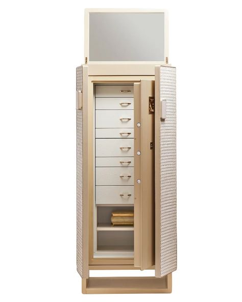 Safe Jewelry Storage, Jewelry Safe In Closet, Jewelry Safe Luxury, Small Jewelry Safe, Hidden Safety Box In Wardrobe, Safe Locker In Wardrobe, Closet Hanger Safe, Closet Safe, Jewelry Storage Cabinet