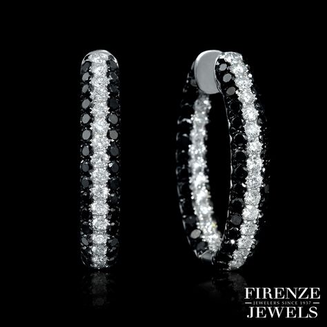 Channel your inner Audrey Hepburn with these chic black and white diamond dangle earrings:  http://bit.ly/2vZfvPW #FirenzeJewels #Style #Chic #DangleEarrings Black And White Diamond Earrings, White Diamond Dangle Earrings, White Diamond Earrings, Classic Love, Diamond Dangle Earrings, White Gold Earrings, Audrey Hepburn, Style Chic, Gemstone Earrings