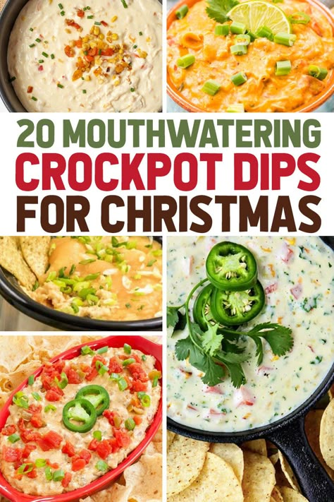 Slow Cooker Dip Recipes, Christmas Dips, Warm Dip Recipes, Christmas Crockpot, Crockpot Party Food, Crockpot Dips, Mini Crockpot, Mini Crockpot Recipes, Dip Recipes Crockpot