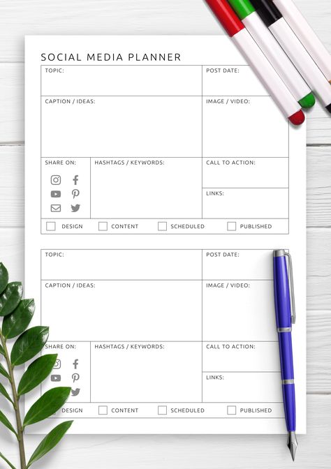 Social Media Plan Template will help you develop and organize an effective strategy for social media marketing. For example, this is a helpful tool for those who are going to engage more buyers, want to promote their brand, blog post, or simply plan to make themselves more popular as a public person. Analytics of information in the template will allow you to better understand the trends in the development of Internet business, will make it possible to quickly learn how the workflow is happening Digital Marketing Planner, Instagram Content Planning, Marketing Planner Template, Instagram Planning Template, Small Business Planner Template, Work Templates Free Printables, Content Calendar Template Free Printable, Instagram Content Planner Template, Content Template Social Media