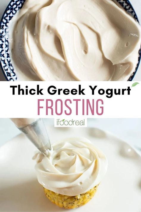 Yogurt Cupcakes, Greek Yogurt Frosting, Yogurt Frosting, Healthy Frosting, Healthy Cream Cheese, Greek Yogurt Cake, Quitting Sugar, Make Greek Yogurt, Healthy Cupcakes