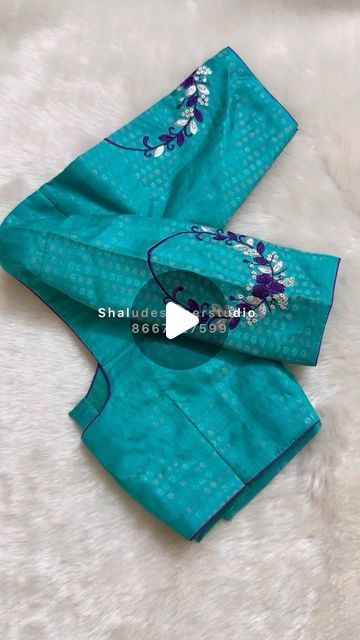 Thread Hand Work Blouse Design, Hand Embroidery Blouse, Blouses Saree, Thread Work Blouse, Blouse Embroidery, Designer Studio, Hand Work Blouse Design, Hand Work Blouse, Saree Dress