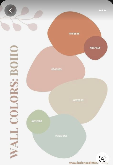 Boho Paint Colors, Room Color Palette, Boho Colors, Boho Painting, House Color Palettes, Boho Living Room Decor, Boho Room, Boho Bedroom Decor, Home Decor Boho