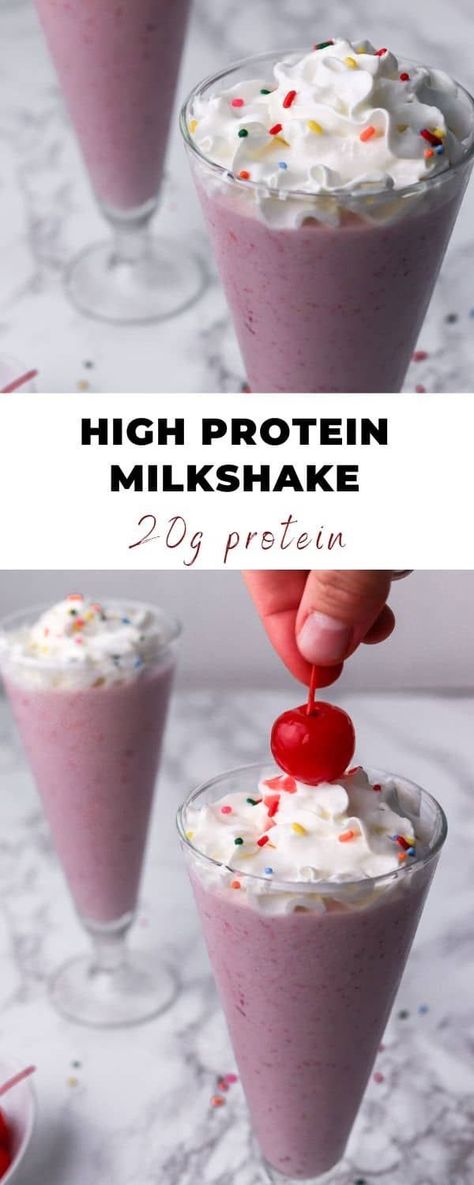 High Protein Milkshake, Yogurt Protein Shake, Creative Breakfast Recipes, Gut Friendly Recipes, Probiotic Recipes, Health Shots, Shake Protein, Indulgent Recipes, Healthy Milkshake