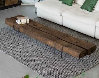 Urban Farmhouse Style, Industrial Style Table, Railway Sleepers, Rustic Coffee Table, Desk Modern, Reclaimed Wood Coffee Table, Industrial Coffee Table, Urban Farmhouse, Rustic Coffee Tables