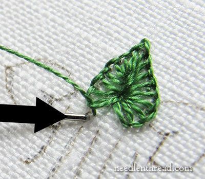 Stitch Leaves, Leaves Tutorial, Buttonhole Stitch, Embroidered Leaves, Raised Embroidery, Needlepoint Stitches, Embroidery Stitches Tutorial, Embroidery Stitching, Crazy Quilting