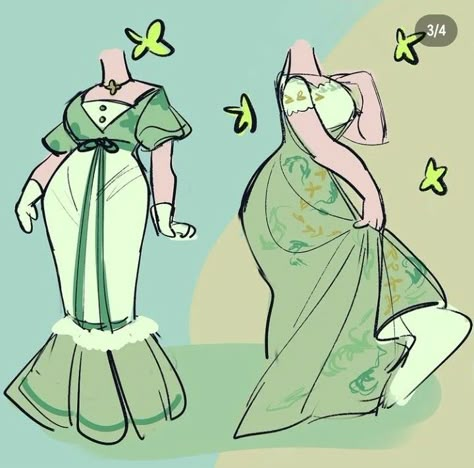 Infp Dresses, Witchcore Dress, Infp Outfits, Drawing Anime Clothes, Poses References, Fashion Design Drawings, 영감을 주는 캐릭터, Cute Art Styles, Art Tutorials Drawing