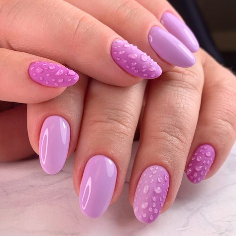 Water drop design #nailsdesign #mattenails #waterdrops Water Drop Nails Design, Water Drop Nails Acrylic, Water Drop Nail Art, Water Droplet Acrylic Nails, Water Drops Nails, Raindrop Nails Water Drops, Water Drop Nails, Nail Art Dotting Tool, Purple And Silver Nails