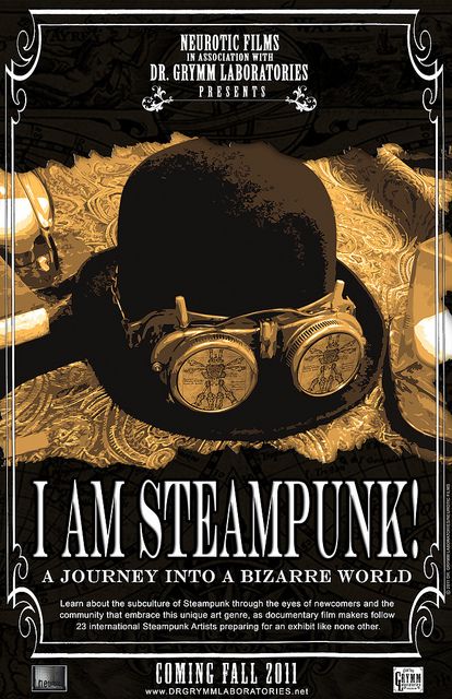 I AM STEAMPUNK POSTER by Doctor Grymm http://www.pinterest.com/TheLadyApryle/if-there-be-steam/ Steampunk Poster, Steampunk Kunst, Steampunk Glasses, Steampunk Gadgets, Steampunk Items, Steampunk Stuff, Steampunk Couture, Ad Poster, Steampunk Hat