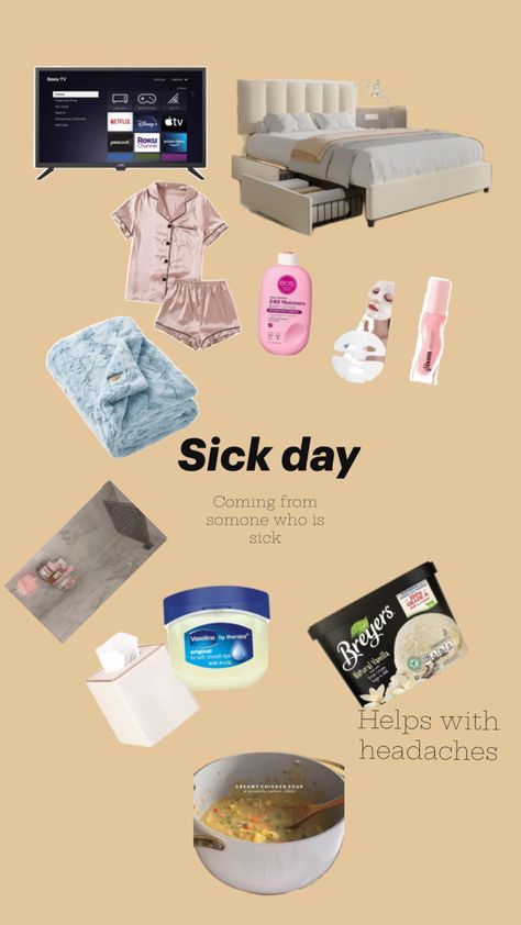 Things to do when ur sick (Hope this helps) Things To Do When Sick, Sick Day Tips, Sick Day Aesthetic, Sick Aesthetic, Sick Tips, Period Things, Sick Day Essentials, When Your Sick, Sick Day Outfit