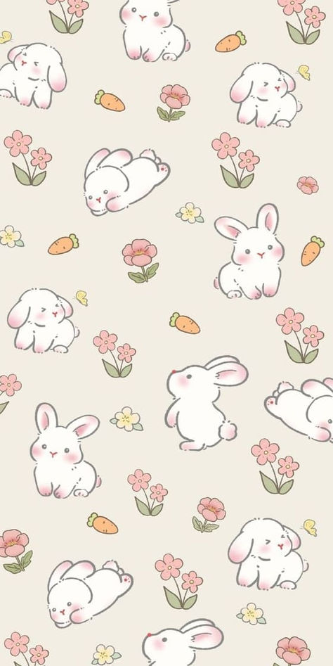 cute Easter wallpaper: cute bunny patterns I Phone 7 Wallpaper, Cute Easter Wallpaper, Wallpaper Edgy, Icona Ios, Rabbit Wallpaper, Wallpaper Retro, Cocoppa Wallpaper, Wallpaper Homescreen, Iphone Wallpaper Kawaii