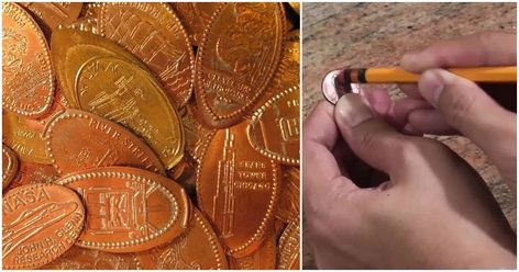 18 Facts About Pressed Pennies That Are Worth Their Weight In Gold Souvenir Penny Display, Pressed Pennies Display, Pressed Penny Display Ideas, Smashed Pennies, Pressed Pennies, Types Of Machines, Home Themes, Spare Change, Pill Bottles