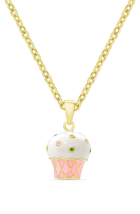 All Girls' Accessories: Handbags, Jewelry & More | Nordstrom Kids Jewelry Gold, Cupcake Necklace, Gold Cupcakes, Cupcake Charms, Pearl Charm Necklace, Glitter Headbands, Barbie Stuff, Sterling Silver Charm Bracelet, Jewelry Accessories Ideas