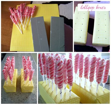 Lollipop Presentation Ideas, Lollipop Display Diy, Lollipop Stand Diy, Lollipop Display Ideas, Lollipop Stand, Lollipop Display, Pancake Party, Candy Stand, Hi Sugarplum