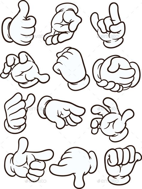 Cartoon hands making different gestures. Vector clip art illustration with simple gradients. Each on a separate layer. EPS10 file Cartoon Hands, Cartoon Style Drawing, Hand Gestures, Drawing Eyes, Blog Graphics, Graffiti Characters, Graffiti Drawing, Art Et Illustration, Art And Illustration