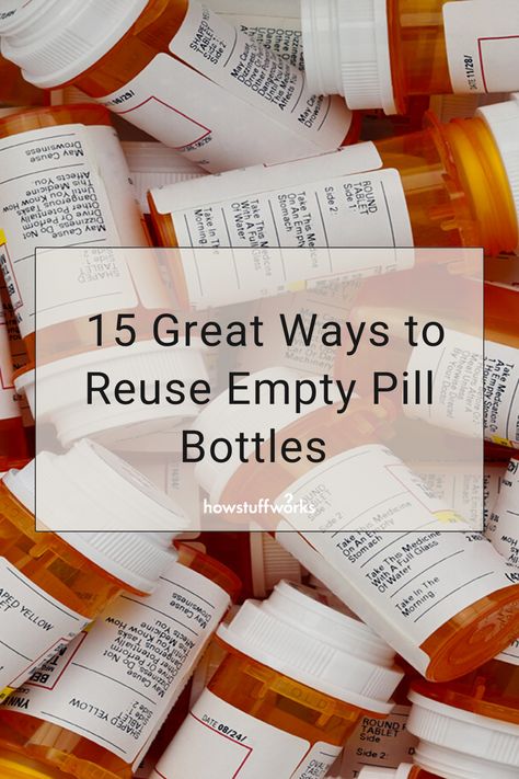 Reusing Pill Bottles, Repurposed Medicine Bottles, How To Reuse Pill Bottles, What To Do With Medicine Bottles, Pill Bottle Reuse, Pill Bottle Repurpose, Recycled Pill Bottles, Pill Bottle First Aid Kit, Plastic Medicine Bottle Crafts