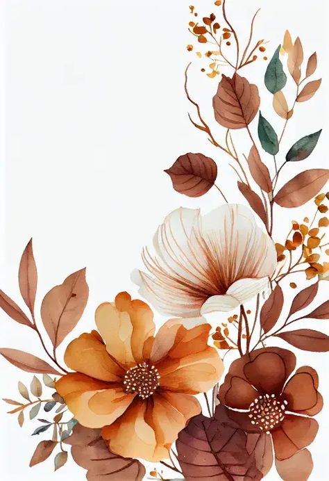 Free Watercolor Brown Flower on White Background Elf Is Back Ideas, Red Christmas Flower, Flower On White Background, Brown Flower, Brown Flowers, Fall Watercolor, Flower Background Wallpaper, Flower Background, Easy Watercolor