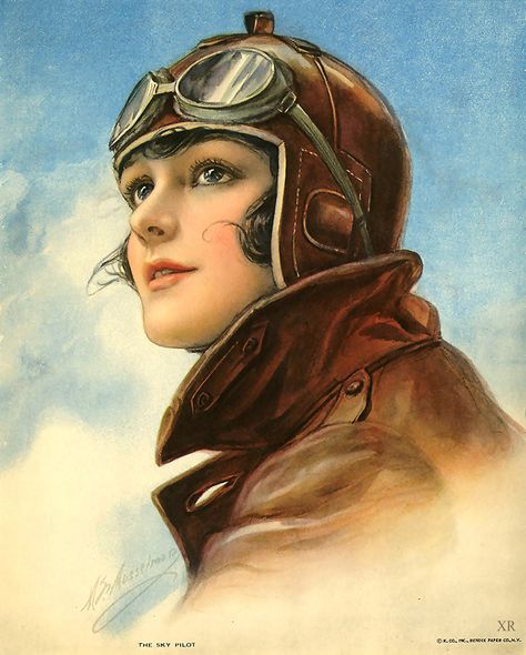 https://flic.kr/p/Ei1KZZ | ... the sky pilot! | all images/posts: feel free to re-blog and re-post and share! Rolf Armstrong, Postal Vintage, Female Pilot, Amelia Earhart, Aviators Women, Pinup Art, Aviation Art, Vintage Illustrations, Vintage Pinup