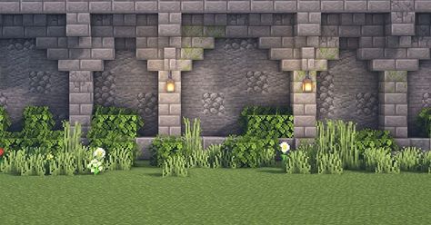 Minecraft Town Wall Ideas, Minecraft Barrier Wall Ideas, Minecraft Stone Brick Wall Designs, Kingdom Walls Minecraft, Minecraft Fence Designs Medieval, Minecraft Stone Staircase, Minecraft Medieval Prison, Minecraft Map Wall Ideas, Minecraft Town Wall Designs