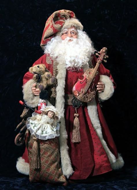 Originals - Old World St. Nicks | Handmade original and reproduction Santa Dolls & Christmas Decor Santa Claus Wallpaper, Old World Santa, Victorian Santa, English Christmas, Santa Claus Doll, Santa Art, Primitive Santa, Christmas Santas, Adornos Halloween