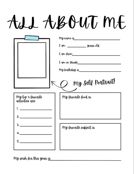 Tell Us About Yourself Template, Meet Me Template, A To Z About Me, Introduce Yourself Ideas School, Biodata Template Aesthetic, All About Me Template Aesthetic, About Yourself Template, All About Me Aesthetic, Cute About Me Template